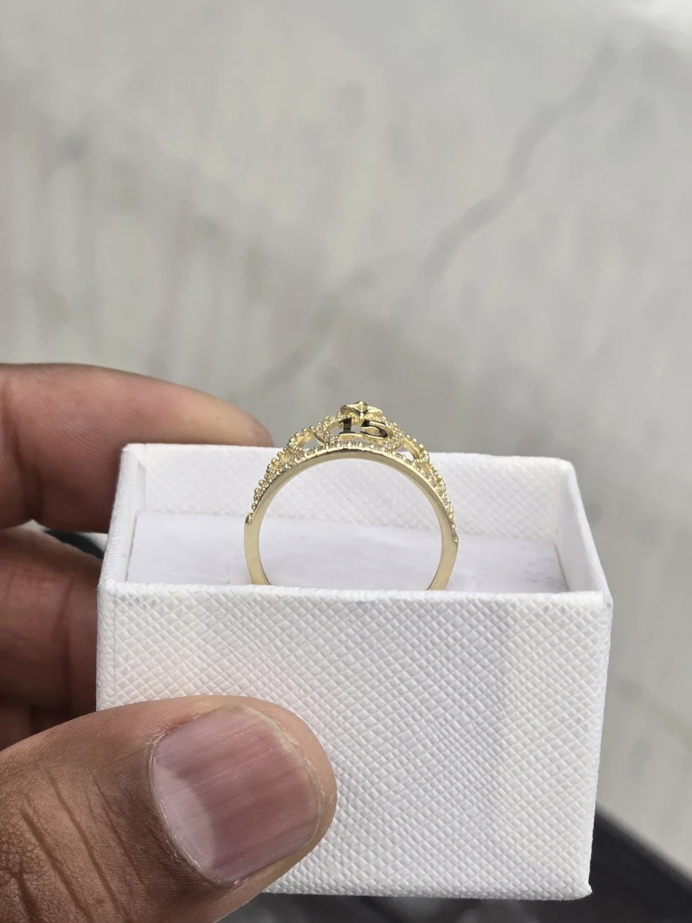14k Real Gold Quincenera Ring For Girl
